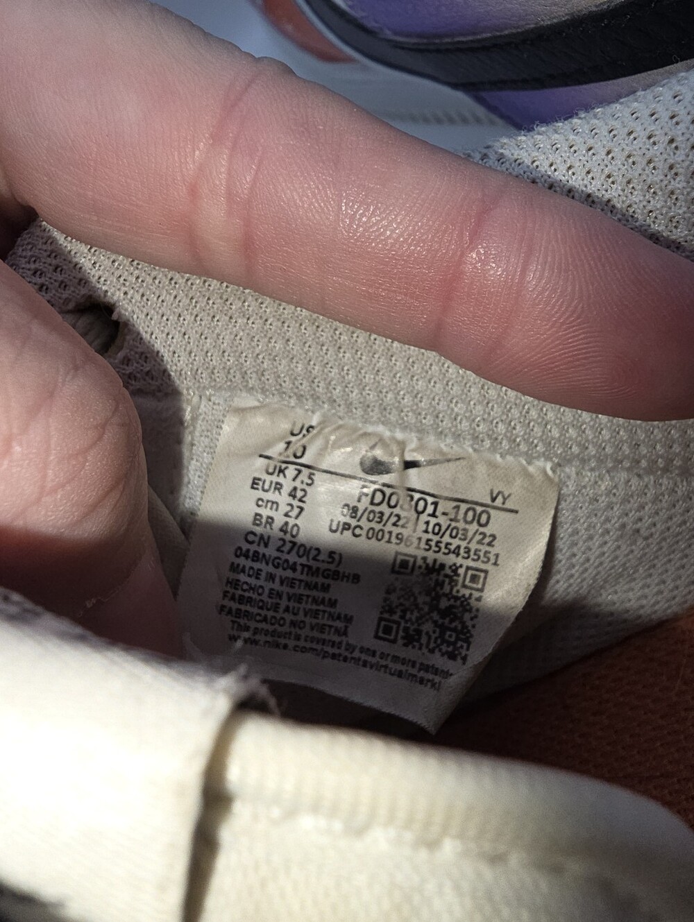Nike Women's 10 Air Force 1 Low Multi-Color Gradient - Picture 8 of 8